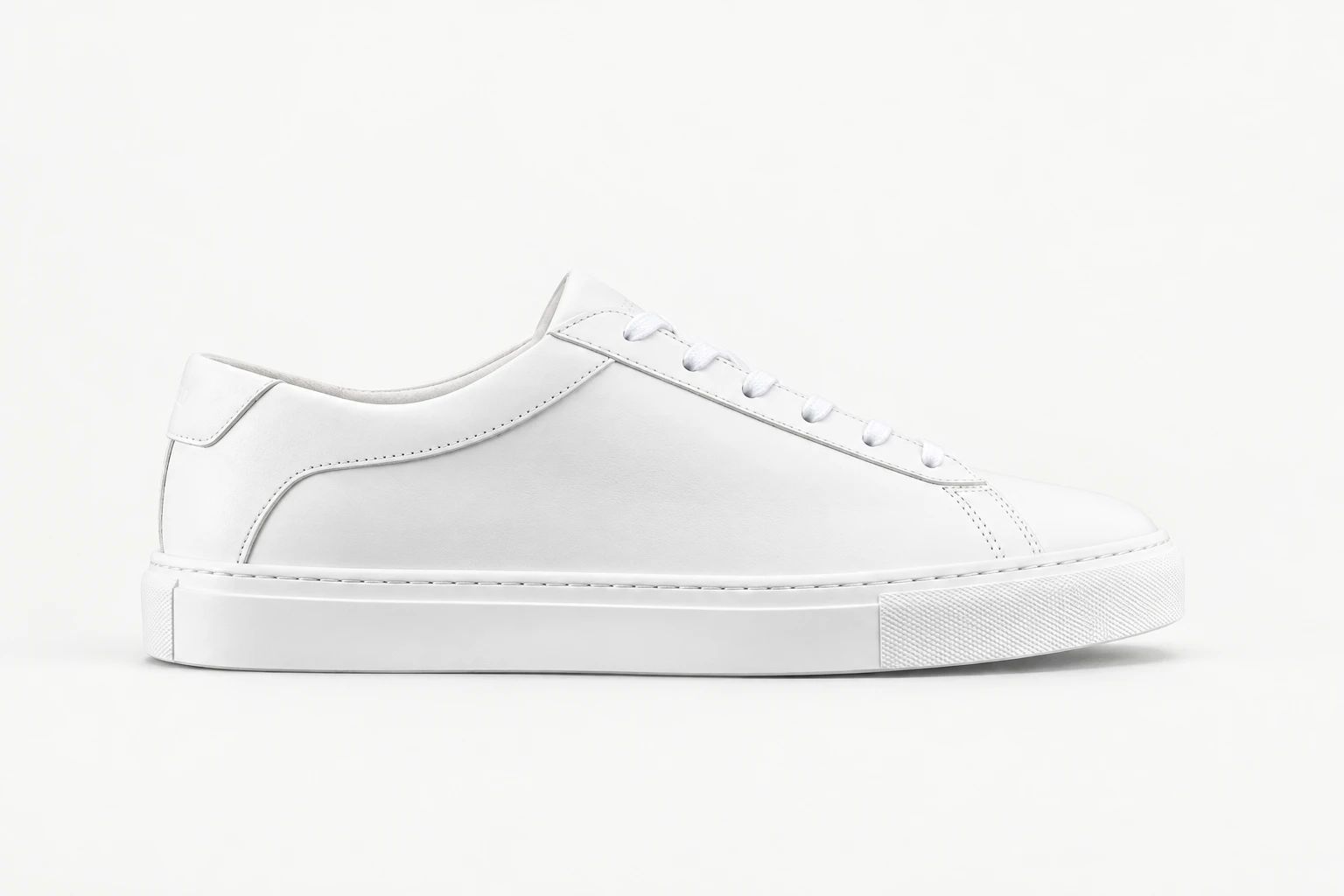 Koio Capri in Triple White, side view
